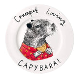 Plate China Crumpet Loving Capybara
