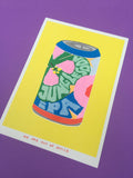 Risograph Print Can Of Jungle Soda IPA