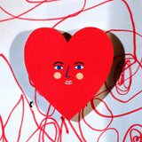 Wooden Magnet Heart