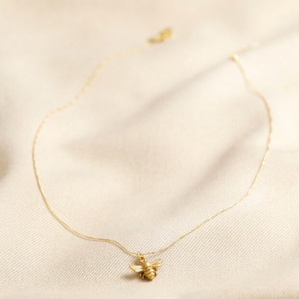 Bee Necklace Gold Plated