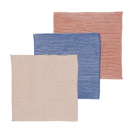 Cotton Knit Dishclothes Ribbed Cobalt