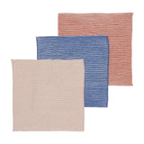 Cotton Knit Dishclothes Ribbed Cobalt