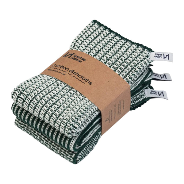 Cotton Knit Dishclothes Textured Forest