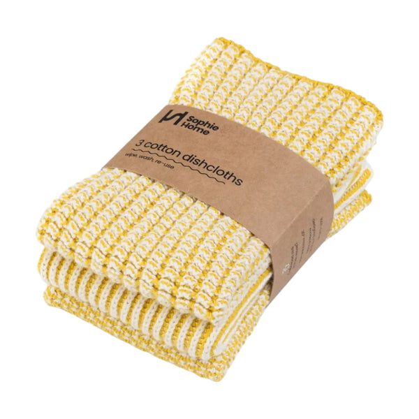 Cotton Knit Dishclothes Textured Citrus