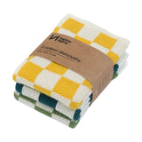 Cotton Knit Dishclothes Check Citrus