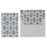 Card Hand Block Printed Ditsy Blue