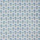 Wrapping Paper Sheet Hand Block Printed Ditsy Floral Blue Stone