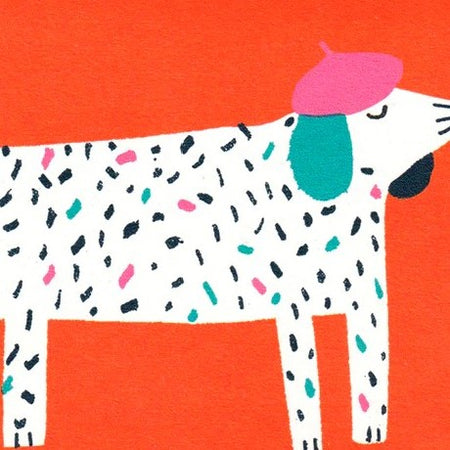 Birthday Card Dog in Beret