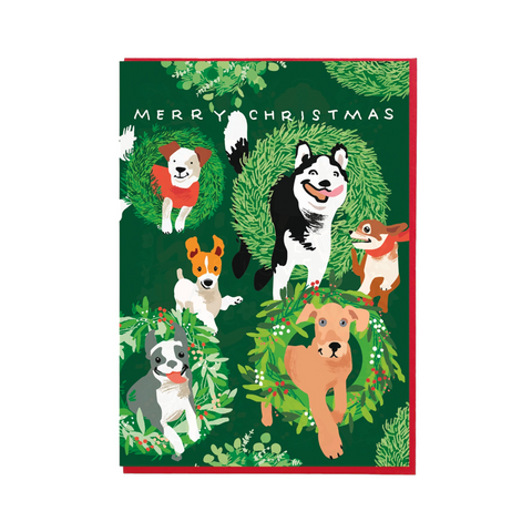 Christmas Card Christmas Dogs