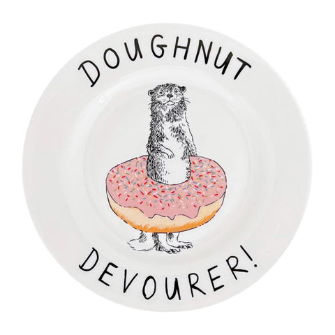 Plate China Doughnut Devourer