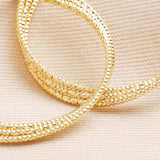 Hoop Earrings Triple Layered Thread