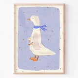 A4 Print Goose Print Vintage Nursery