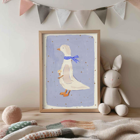 A4 Print Goose Print Vintage Nursery