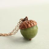 Necklace Faceted Acorn