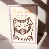 Good Luck Card Lucky Cat