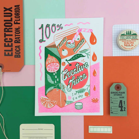 Risograph Print A5 Creative Juice