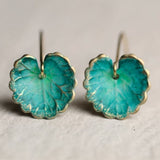 Earrings Clover Leaf Seafoam Turquoise