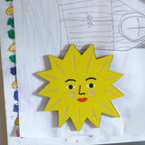 Wooden Magnet Sun