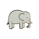 elephant enamel pin on a white background