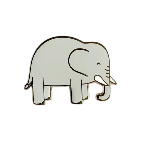 elephant enamel pin on a white background