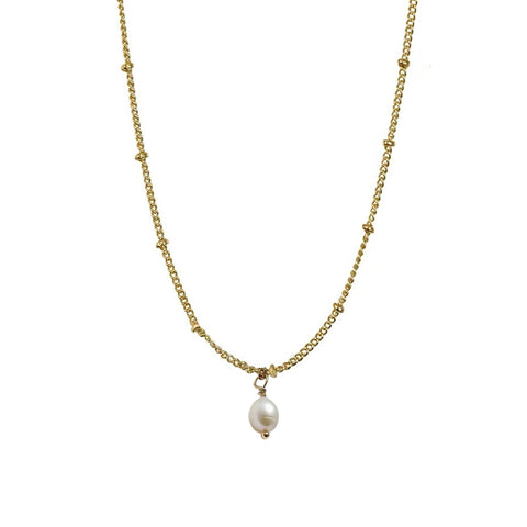 Fresh Water Pearl Necklace Gold