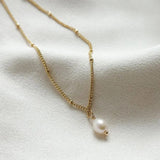 Fresh Water Pearl Necklace Gold