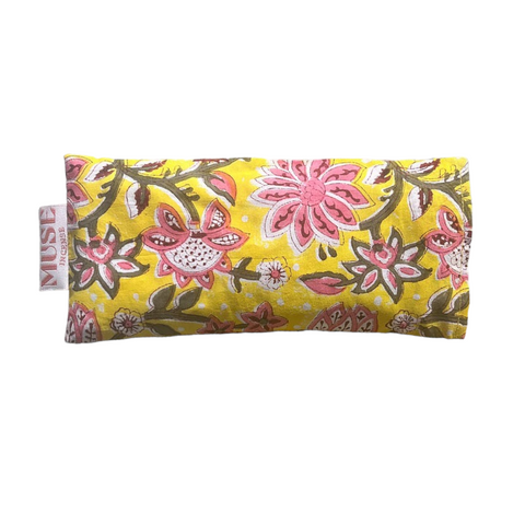 Eye Pillow Natural Lavender Scented Floral Yellow