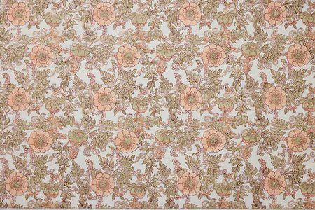 Wrapping Paper Sheet Hand Block Printed Wild Rose Terracotta