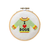 Cross Stitch Kit I Love Dogs