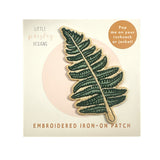 Patch Iron On Embroidered Fern