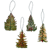 Christmas Decorations Forest Trees Set Of 4