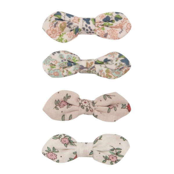 Hair Clips Set Of 4 Flora Bow Clips