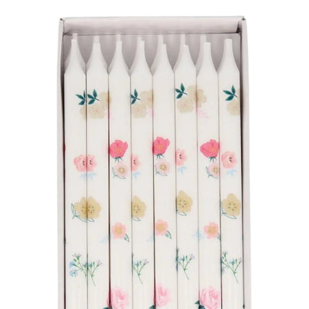 Party Candles Floral Patterned