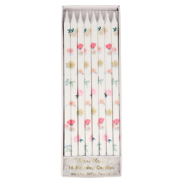 Party Candles Floral Patterned