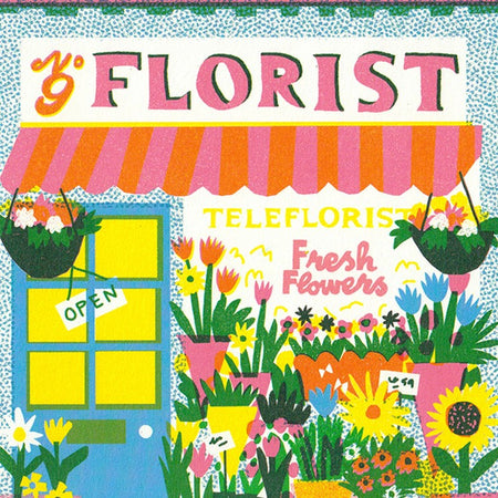Card Die Cut Florist Shop