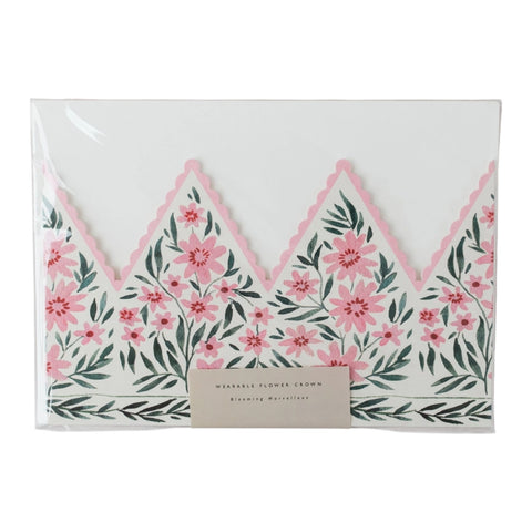Card Party Hat Flower Crown Pink Cosmos