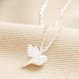 Bird Pendant Necklace Silver