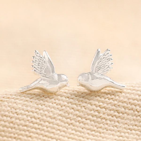 Bird Earrings Silver