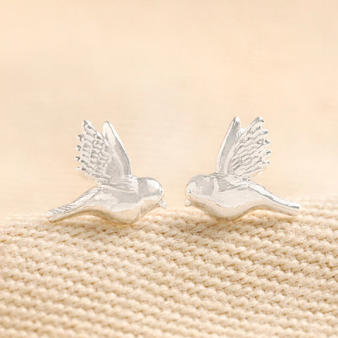 Bird Earrings Silver