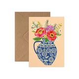 Card Spring Folk Flowers