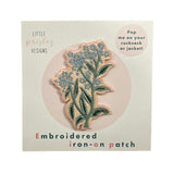 Patch Iron On Embroidered Forget Me Not Flower