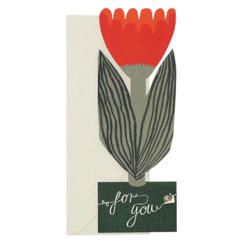 For You Card Red Tulip
