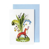 Card Fox With Wild Flowers