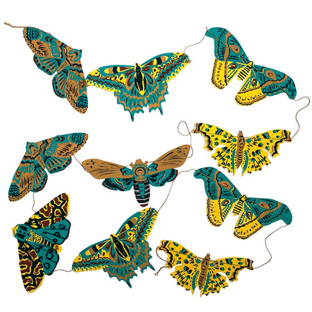 Garland Sewn Paper Moths
