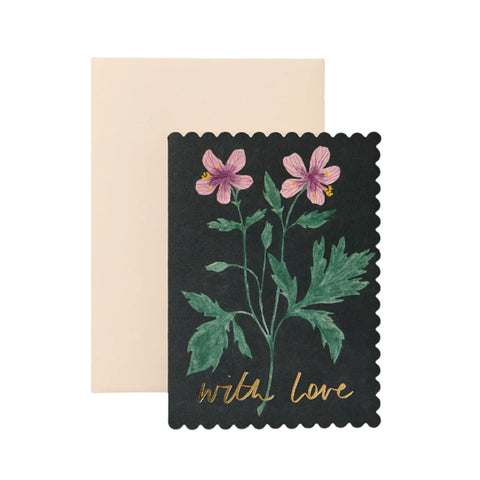 Card Geranium With Love