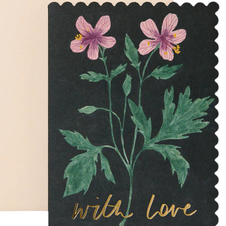 Card Geranium With Love