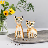 Salt And Pepper Shakers Ginger Cats