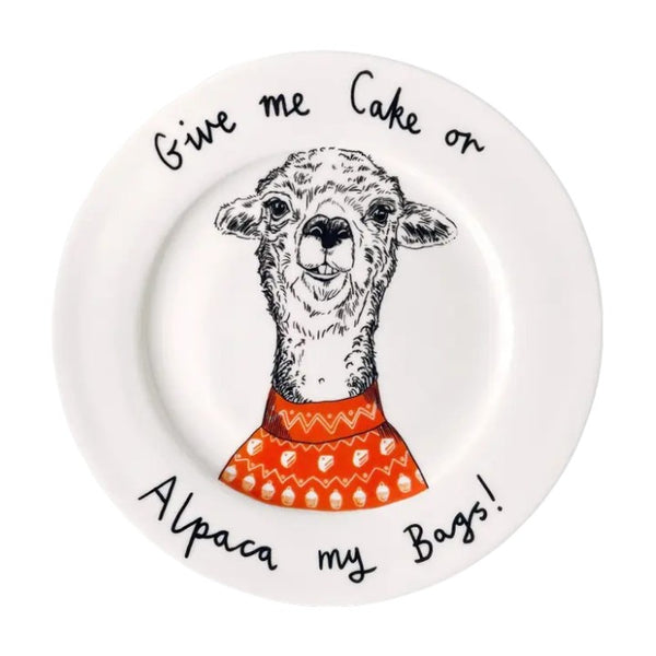 Plate China Give Me A Cake Or Alpaca My Bags