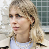Necklace Gold Slim Chain Double Layer Feature