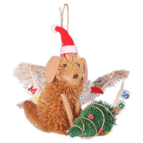Bristle Golden Retriever Christmas Decoration
